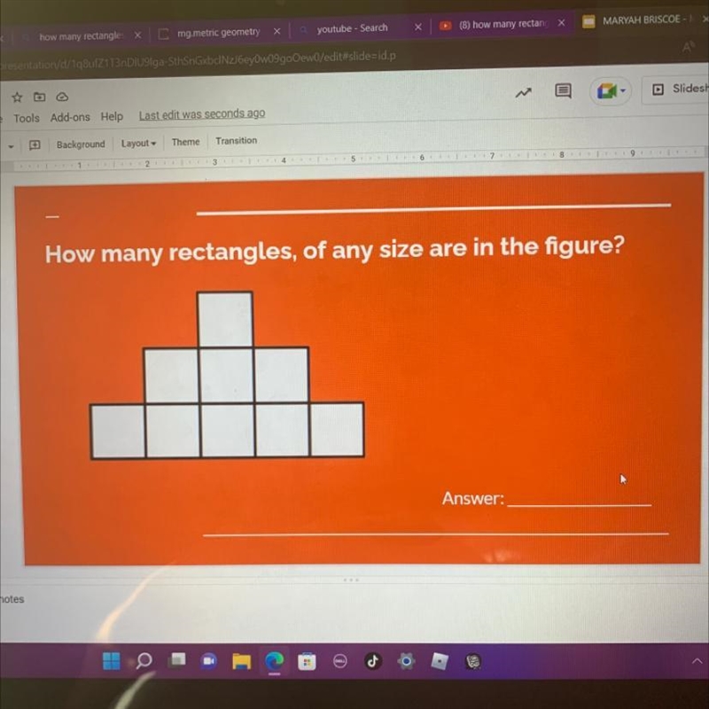 How many rectangles, of any size are in the figure?-example-1