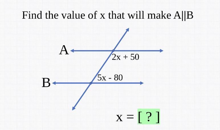 Find the value of x that will make a||b-example-1