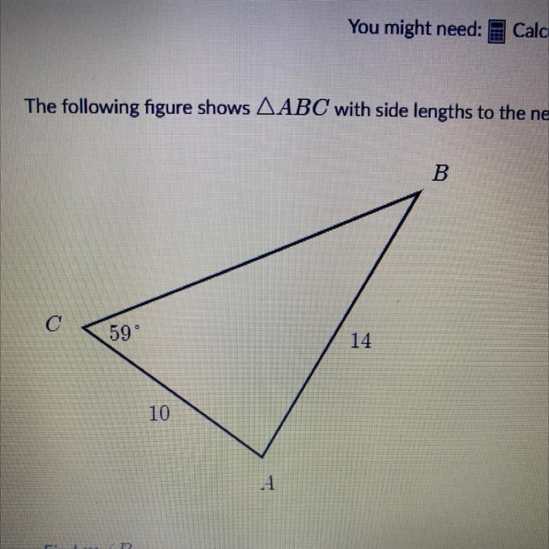 The following figure shows ABC with side links to the nearest 10th find m-example-1