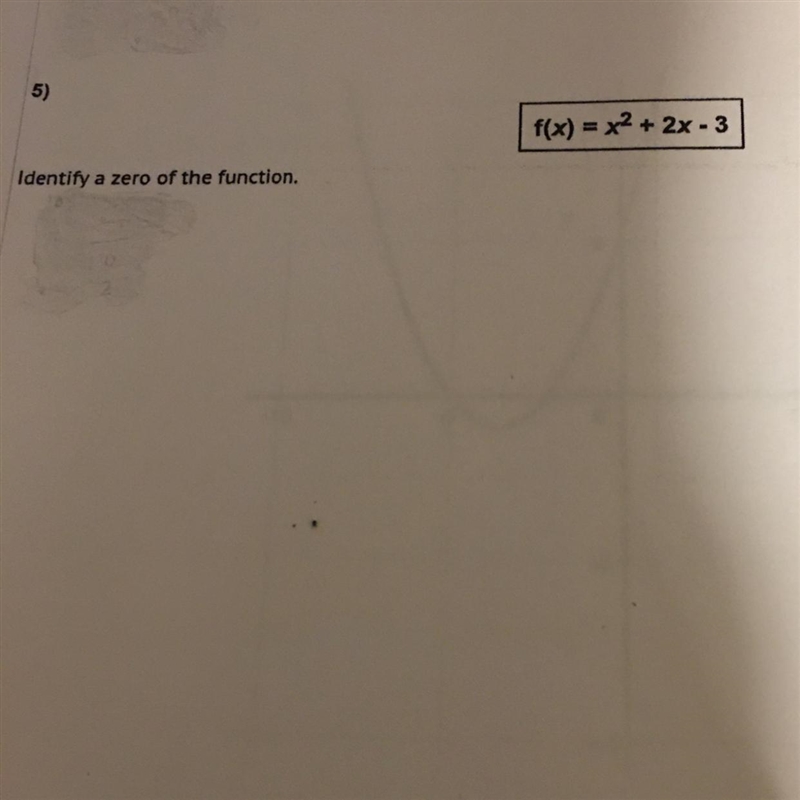 Identify a zero of the function !-example-1