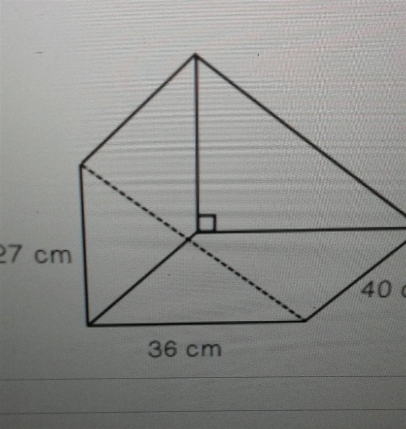 Cedric needs to find the surface area of the triangular prism.There is a piece of-example-1