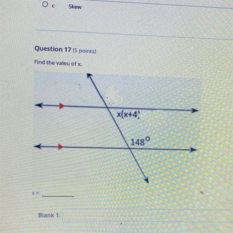 Find the valeu of x. X= x(x+4) 148-example-1