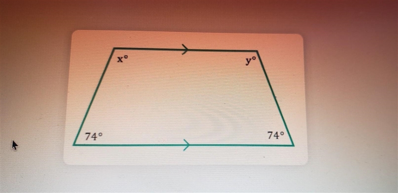 Find the value of x and y in the trapezoid ​-example-1