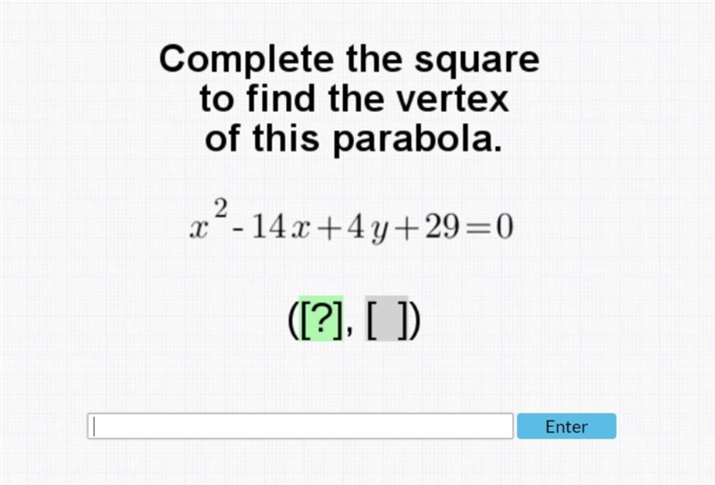 What is the vertex of this parabola?-example-1