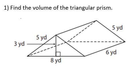 Find the Volume of the triangular prism-example-1