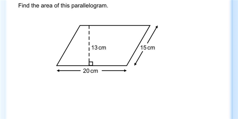 Find the area of this parallelogram please help!!-example-1