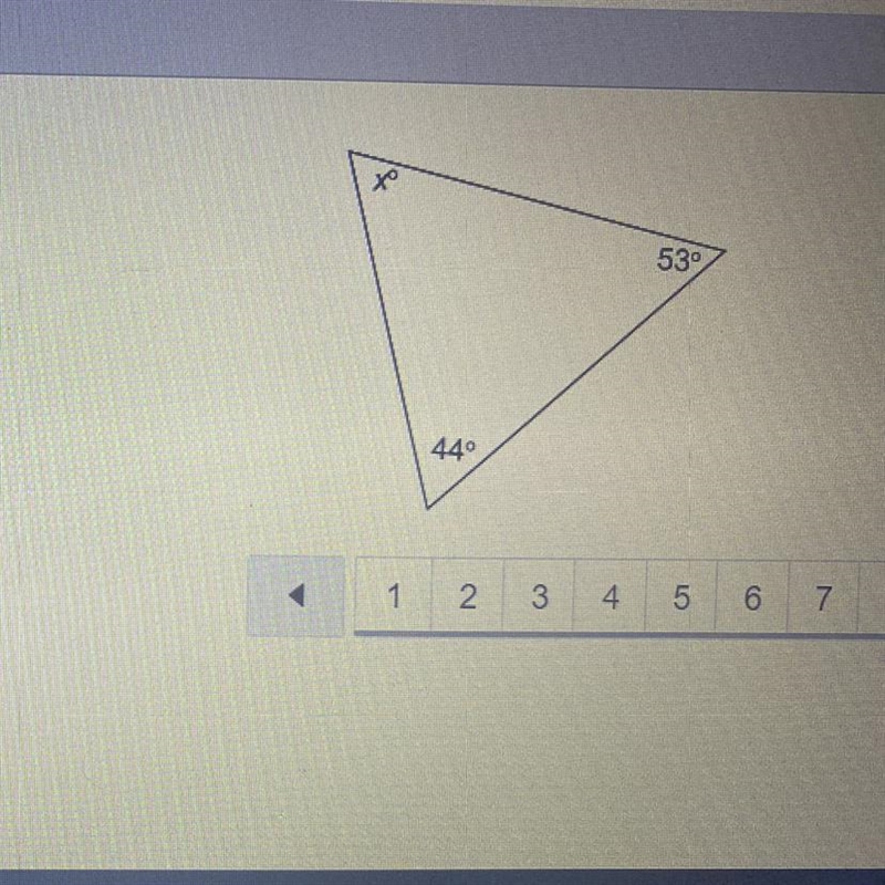 What is the value of x in this triangle? Enter your answer in the box. X = ?-example-1