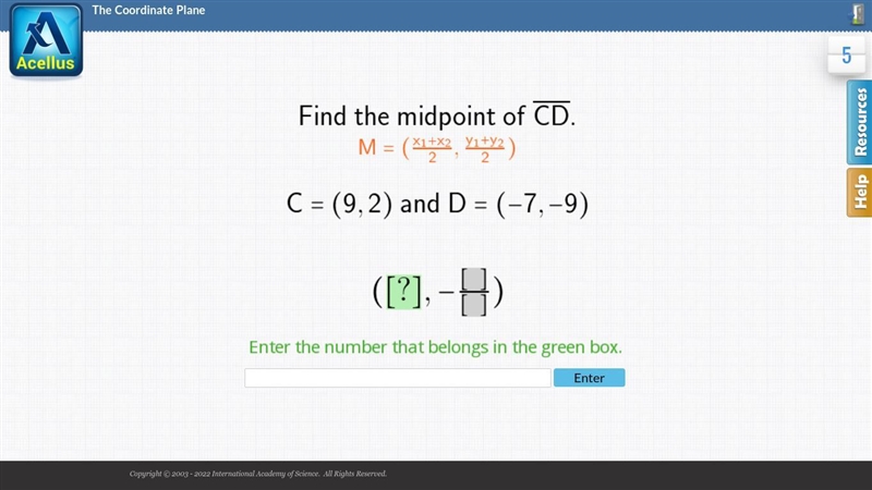 Find the midpoint CD-example-1