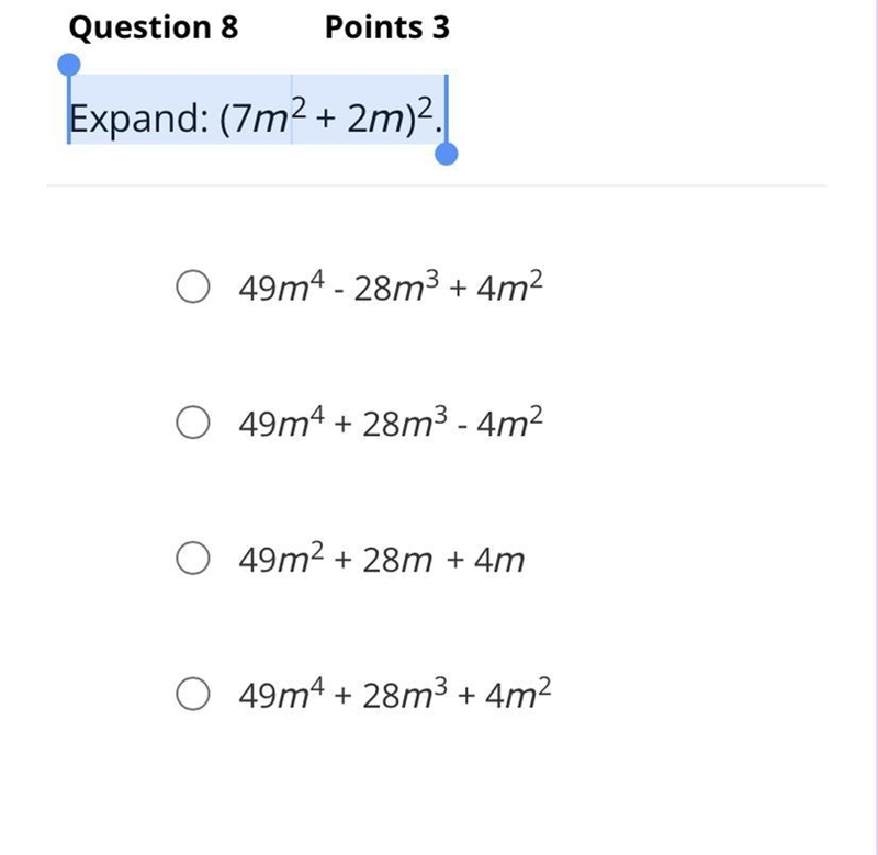 Expand: (7m2 + 2m)2.-example-1