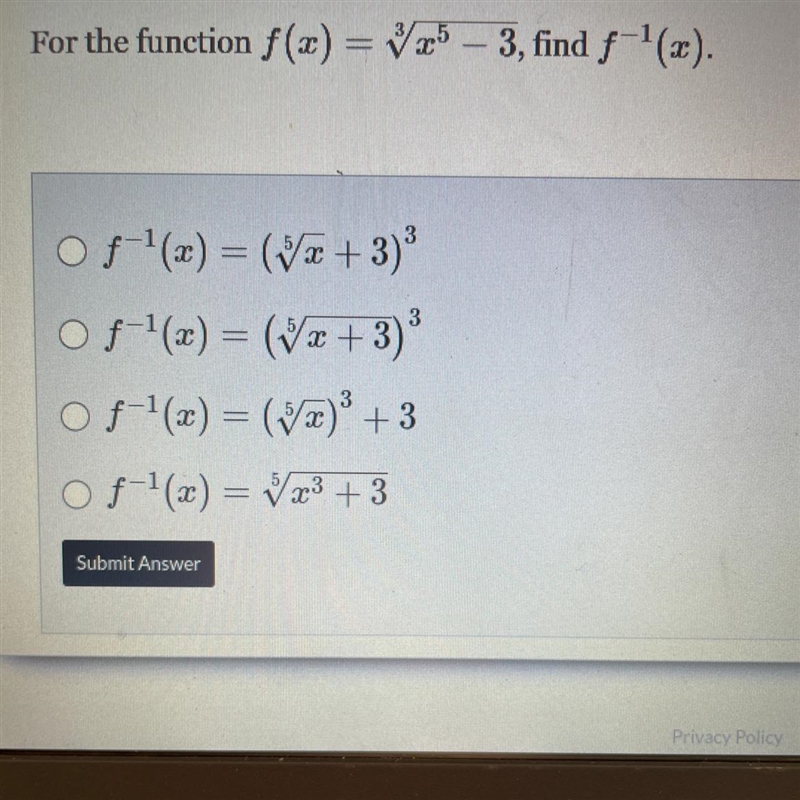 For the function find f-1(x)-example-1