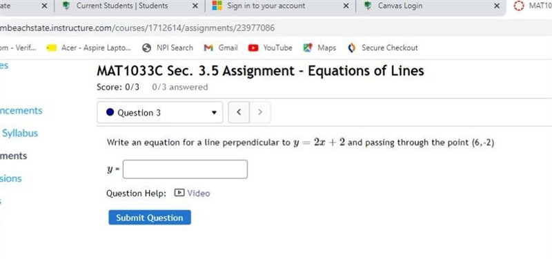 Write an equation for a line perpendicular to y=2x+2 and passing through the point-example-1