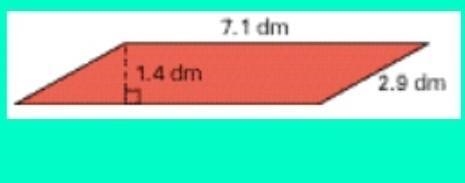 Urgent!!!! help how do I calculate the area of this parallelogram, due in 20 minutes-example-1