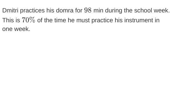 How many more mins must he practice on the weekend to meet his goal??-example-1