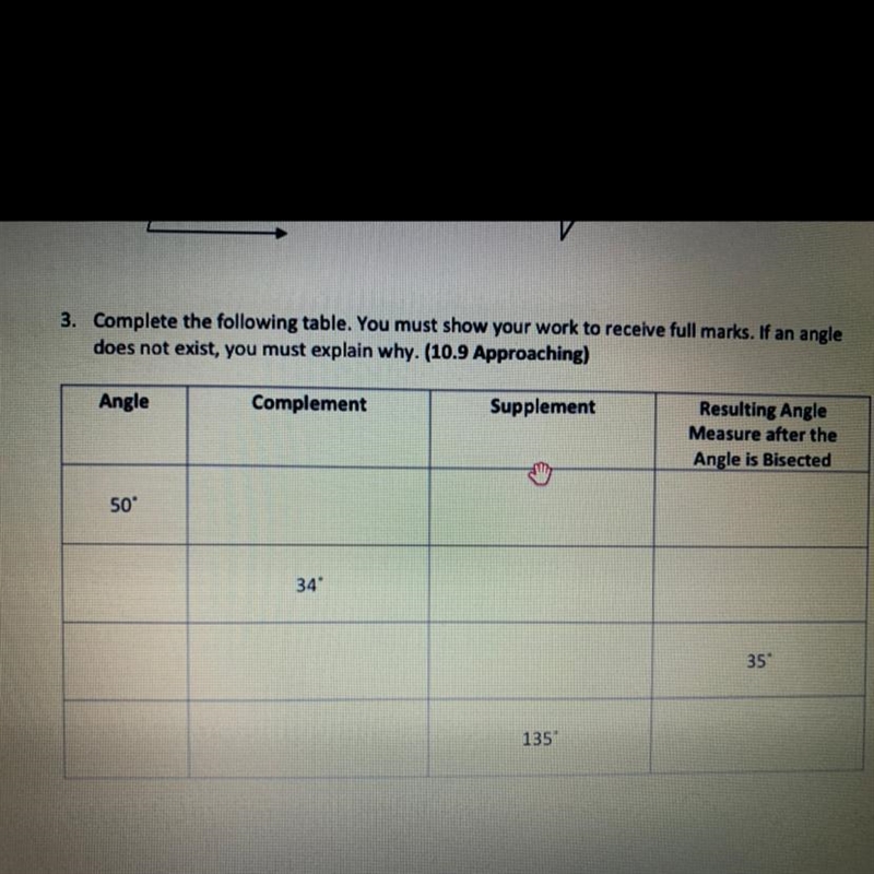 3. Complete the following table. You must show your work to receive full marks. If-example-1