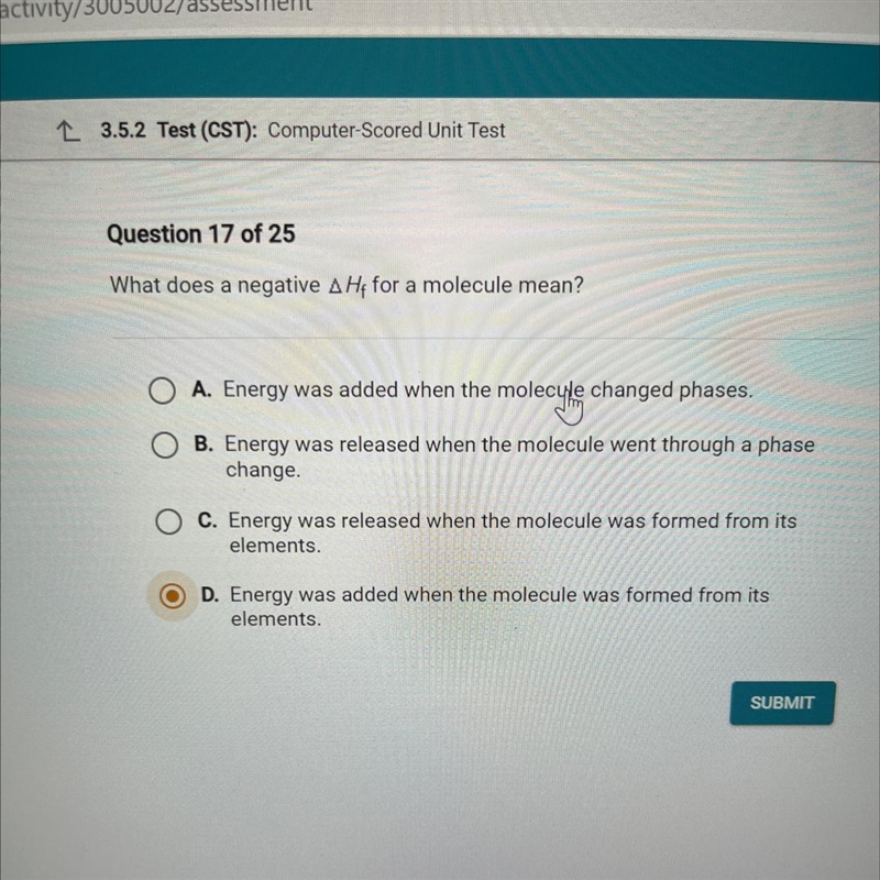 What does a negative AH₁ for a molecule mean?-example-1