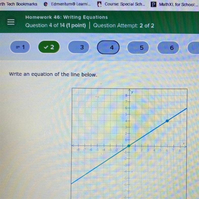 Write an equation of the line below.-example-1