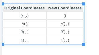 PRE ALGEBRA Part B Complete the table to find the rule for the rotation, the coordinates-example-2