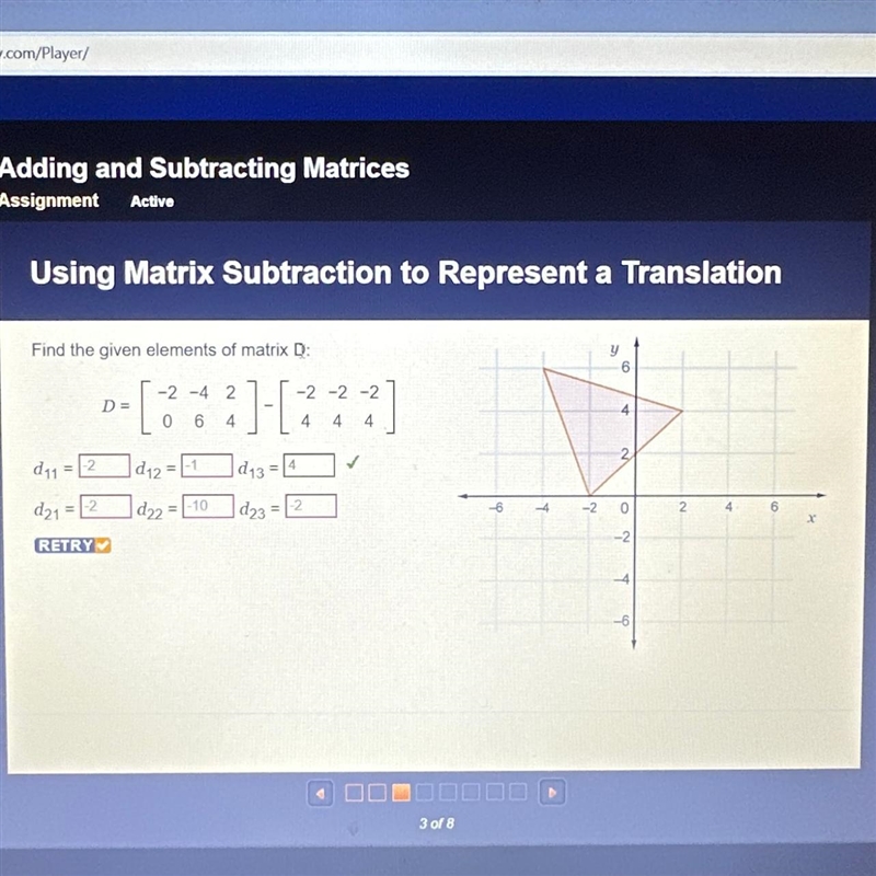 Find the given elements of matrix D:-example-1