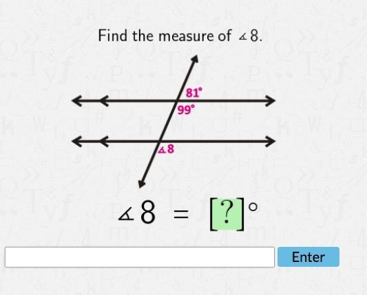 Find the measure of angle 8 help please-example-1