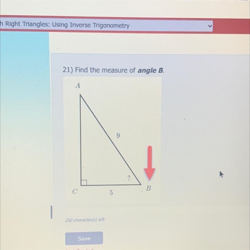 21) Find the measure of angle B.-example-1