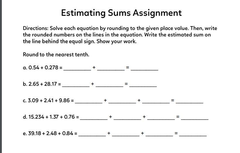 Please help math 100 points! Decimal Rounding-example-1