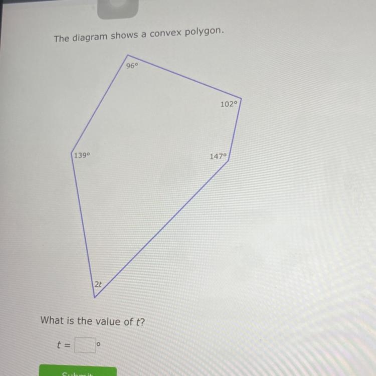 Help please. What is the Value of t? Also please explain the answer-example-1