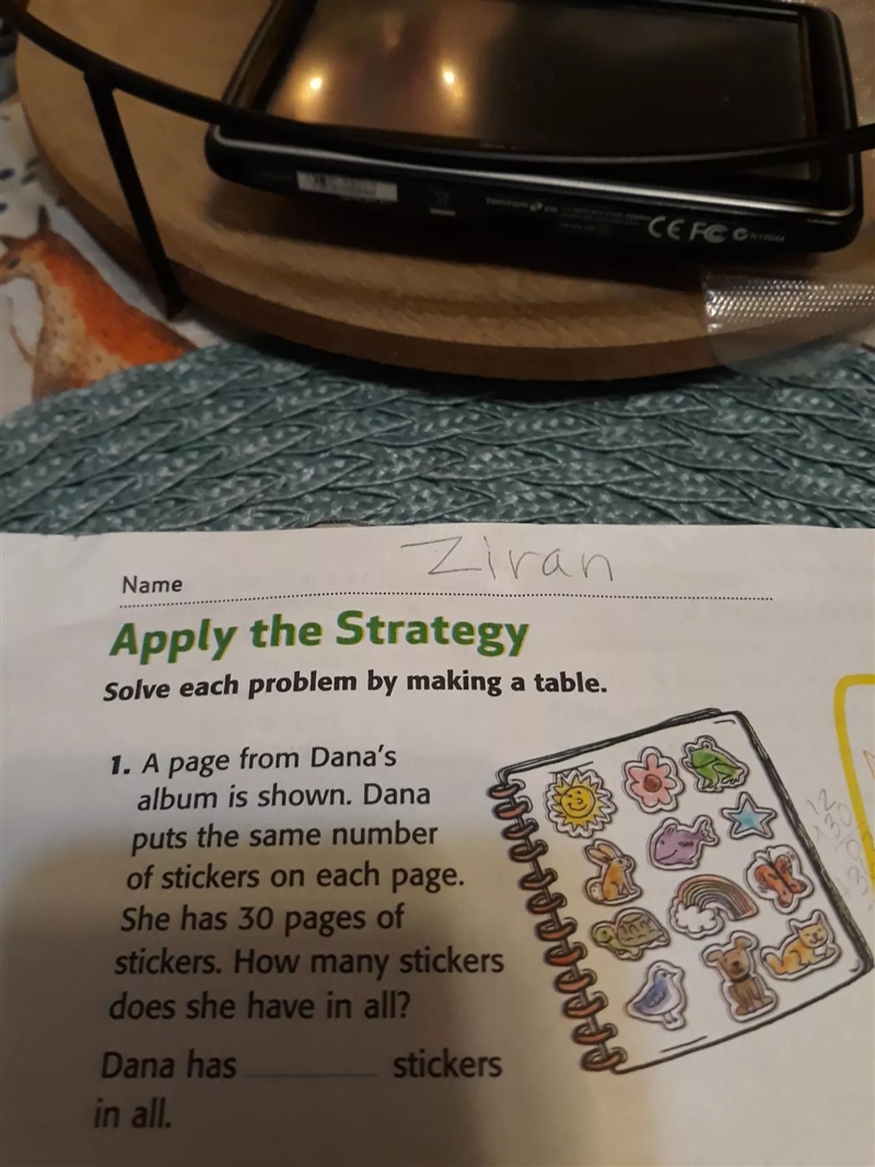 Apply the Strategy Solve each problem by making a table. 5. 1. A page from Dana's-example-1