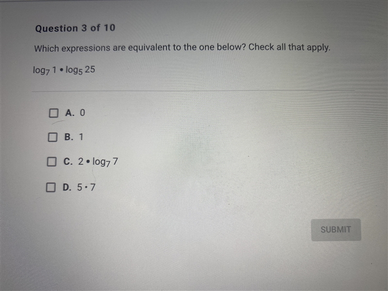 Which expressions are equivalent to the one below? Check all that apply.-example-1