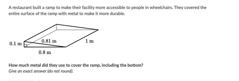 How much metal did they use to cover the ramp, including the bottom?-example-1