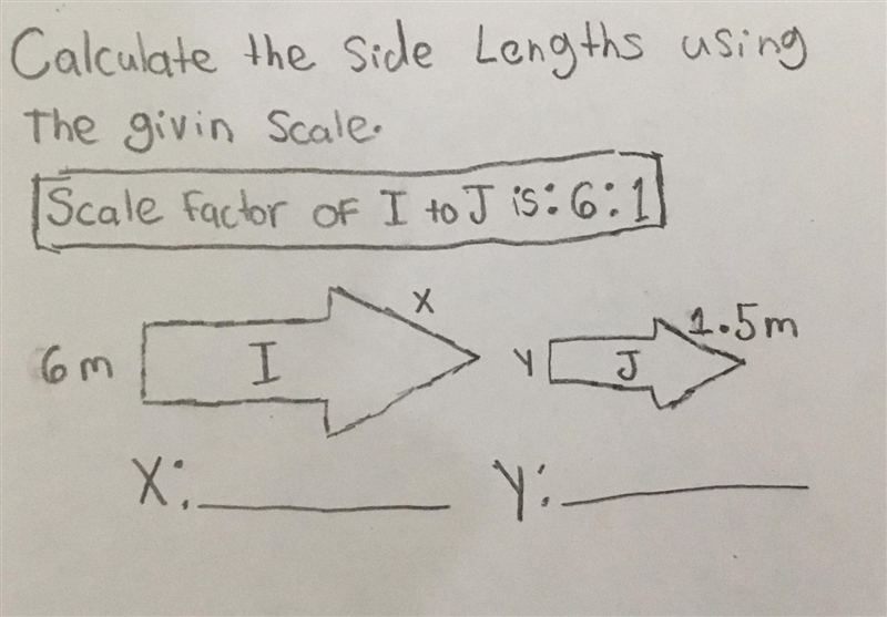 Calculate the side lengths using the given scale.-example-1