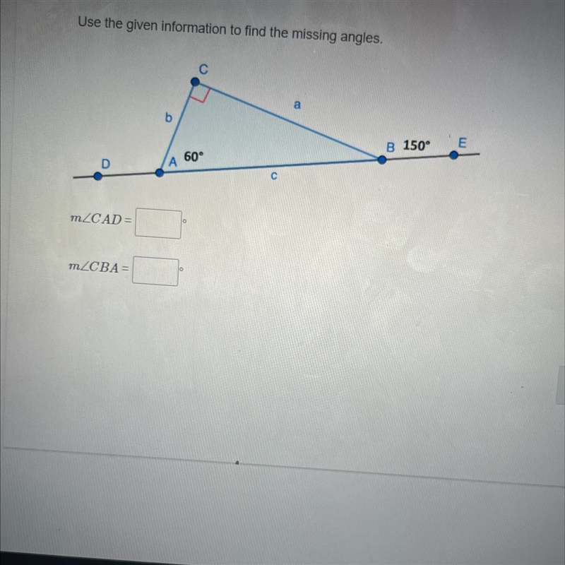 Use the given information to find the missing angles-example-1