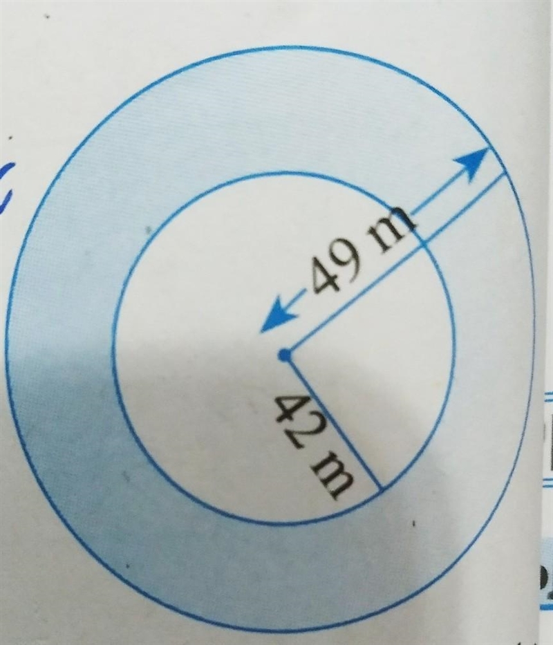 Find the area of the shaded part in each of the following figures.​-example-1