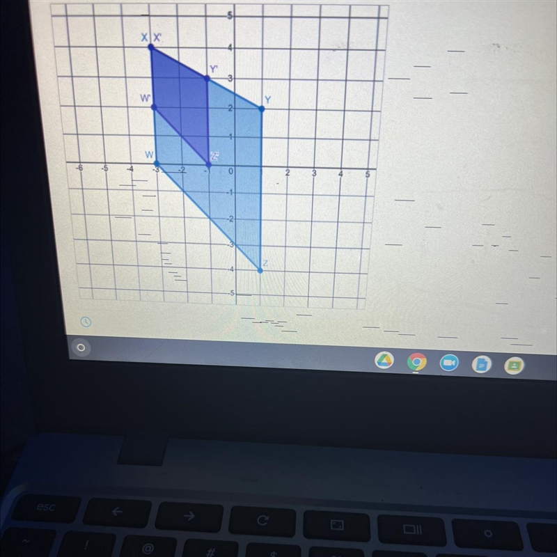 1. What is the center of dilation used to dilate quadrilateral WXYZ to quadrilateral-example-1