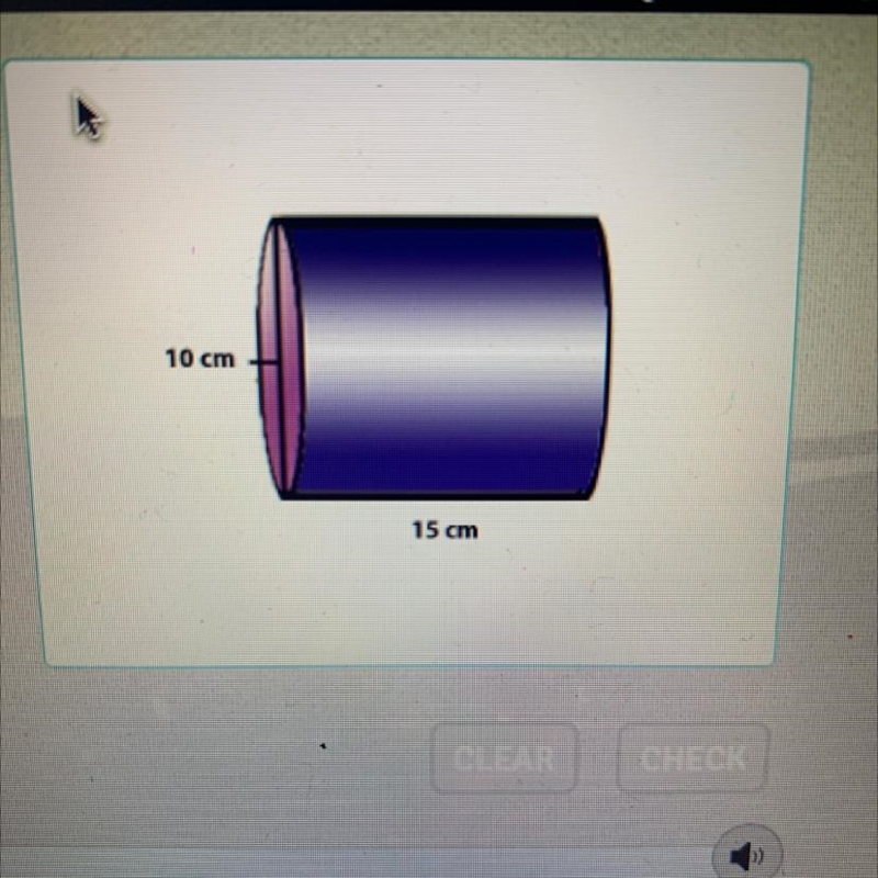 What is the volume of the cylinder in the picture? Use 3.14 to approximate pi. Round-example-1