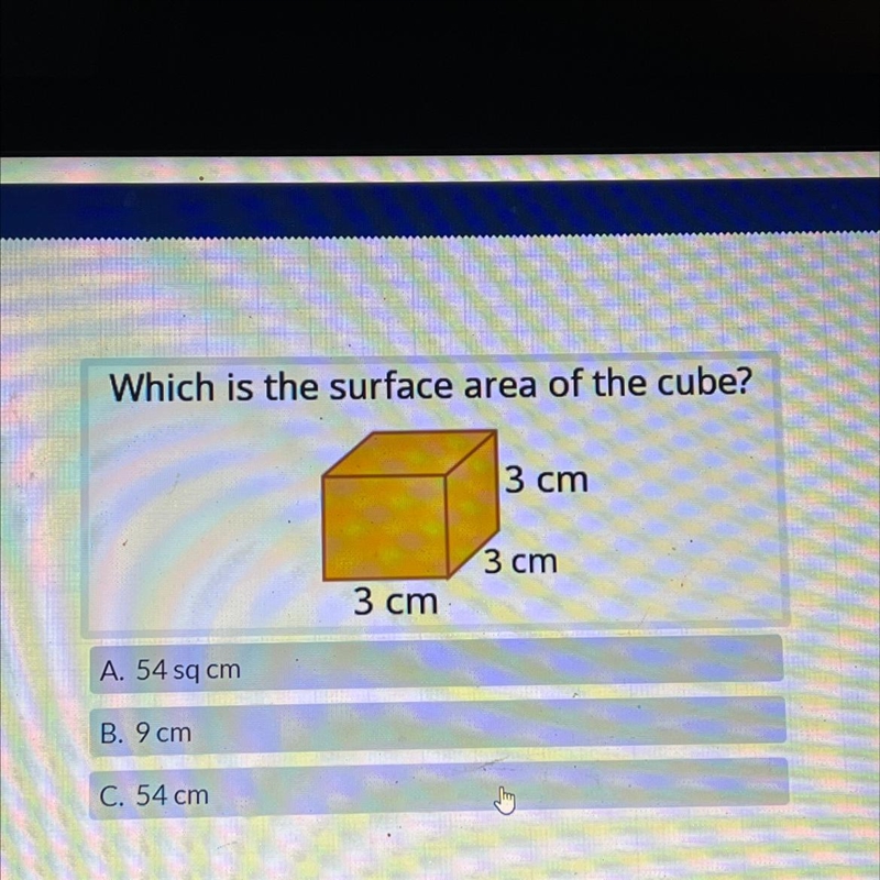 Which is the surface area of the cube?-example-1