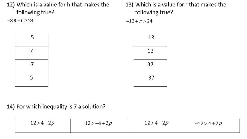 12) Which is a value for h that makes the following true?-example-1