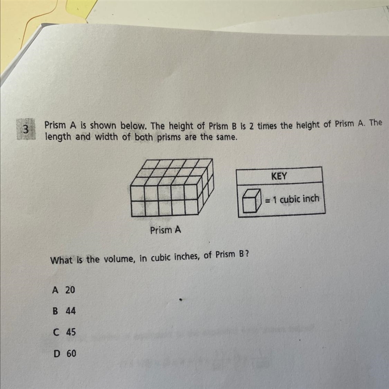 Prism A is shown below. The height Prism B is 2 times the height of Prism A. The length-example-1