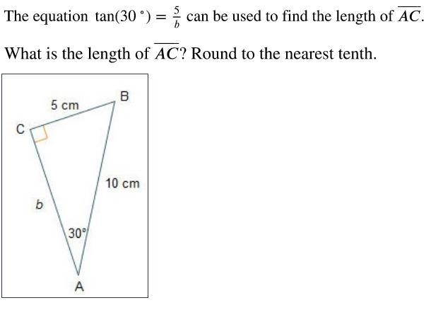 What is the length of AC? Round to the nearest tenth.-example-1