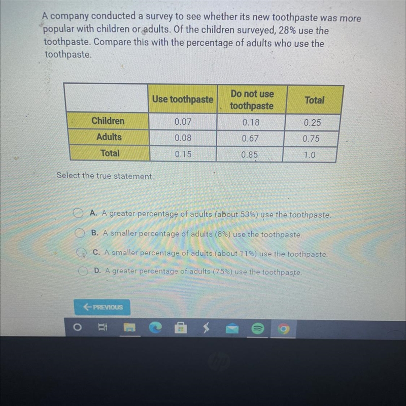 A company conducted a survey to see whether its new toothpaste was morepopular with-example-1