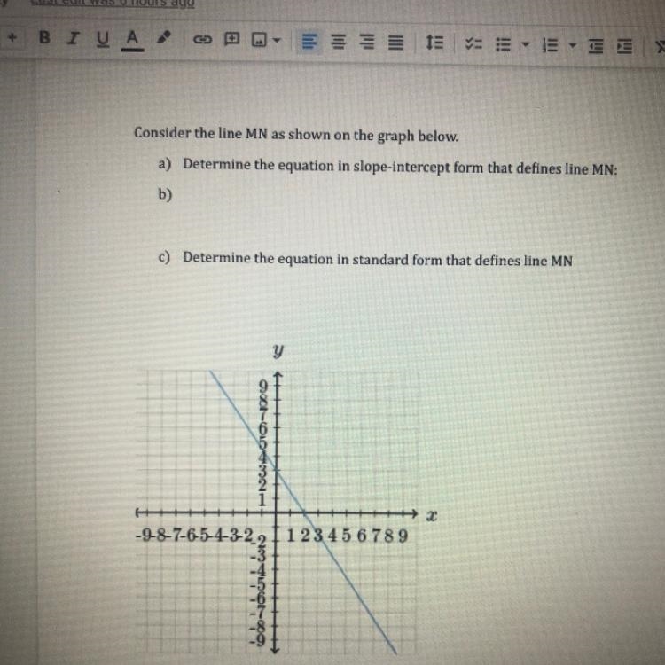 What is the slope-intercept of this graph? Zoom in to find the slope intercept-example-1