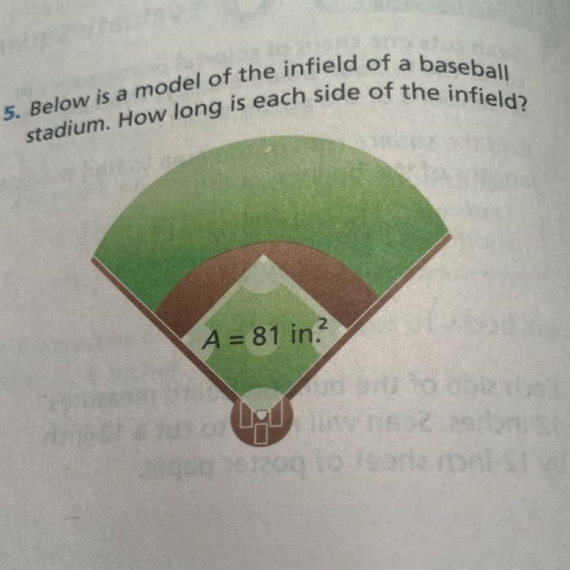 5. Below is a model of the infield of a baseballstadium. How long is each side of-example-1