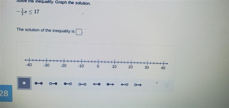 Solve the inequality graph solution ​-example-1