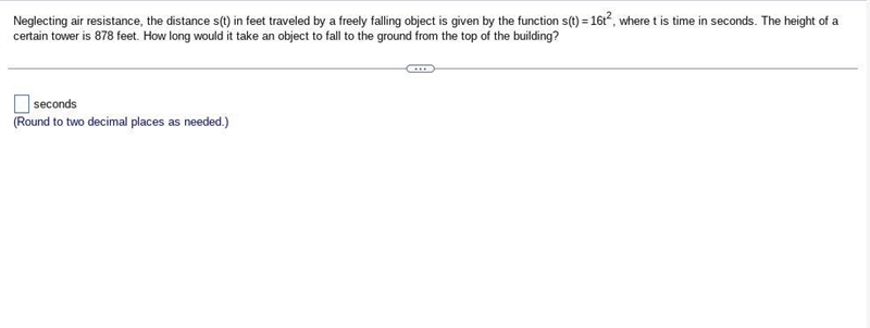 Neglecting air​ resistance, the distance s(t) in feet traveled by a freely falling-example-1