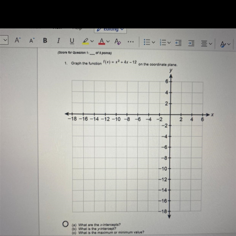 Please help giving 80 points Graph the function on the coordinate plain A)what are-example-1