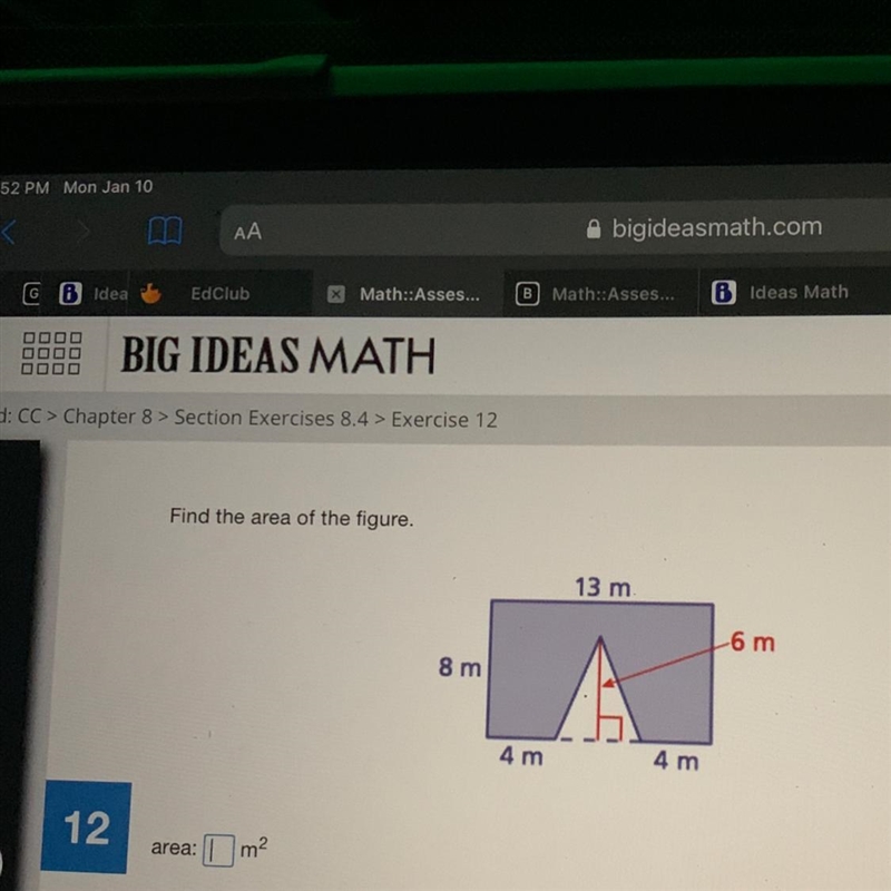 Find the area of the figure. 13 m 6 m 8 m 4m 4 m CAN SOMEONE HELP?-example-1