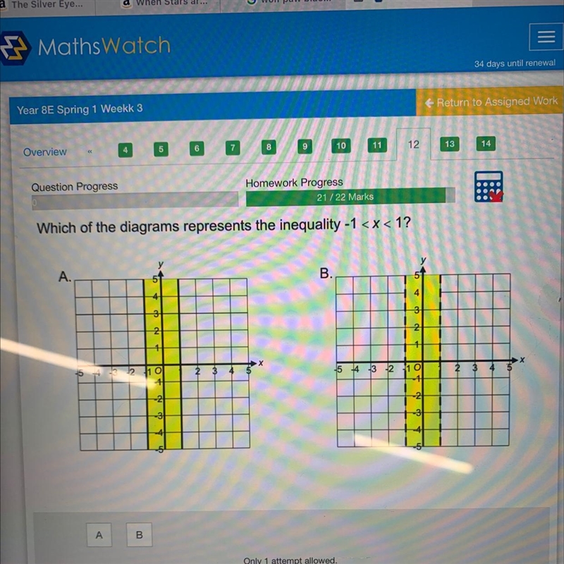 Which of the diagram represents the inequality-1-example-1