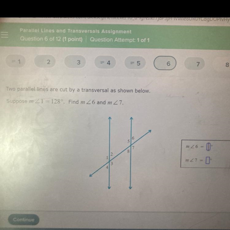 PLEASE HELP ASAP find angles 6 and angles 7-example-1