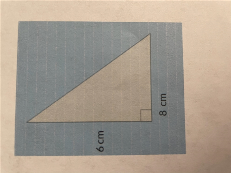 Find the missing leg of the triangle using the Pythagorean Theorem. Show your work-example-1