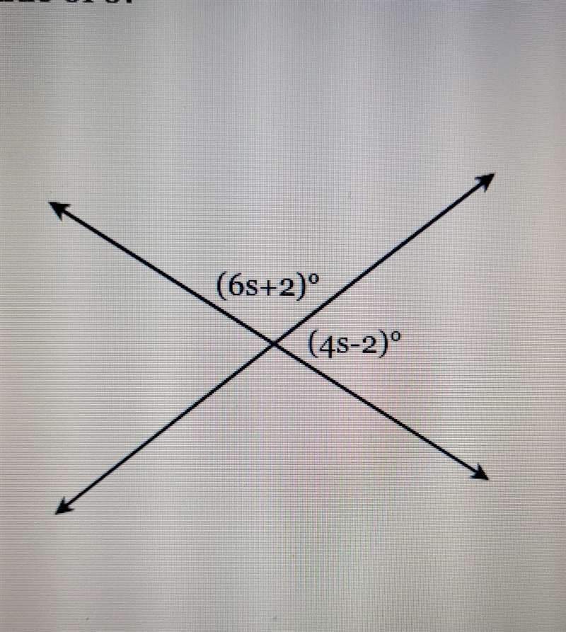 Geometry (I suck at this) {Solve for the value of S}​-example-1