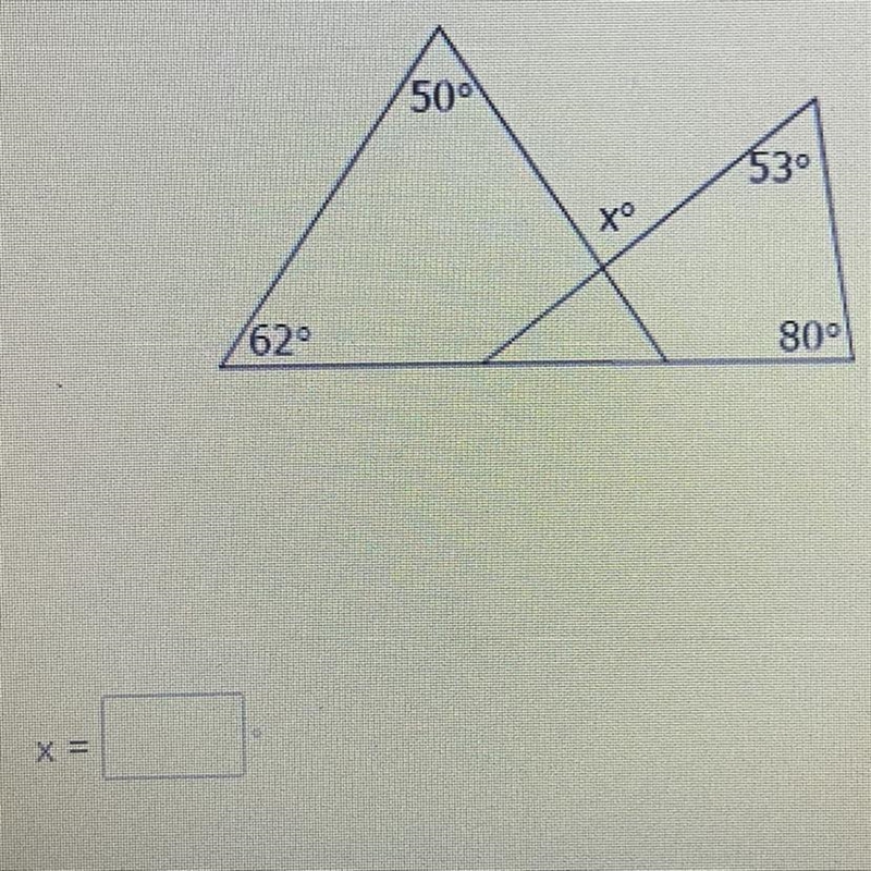 Find x of the triangle-example-1